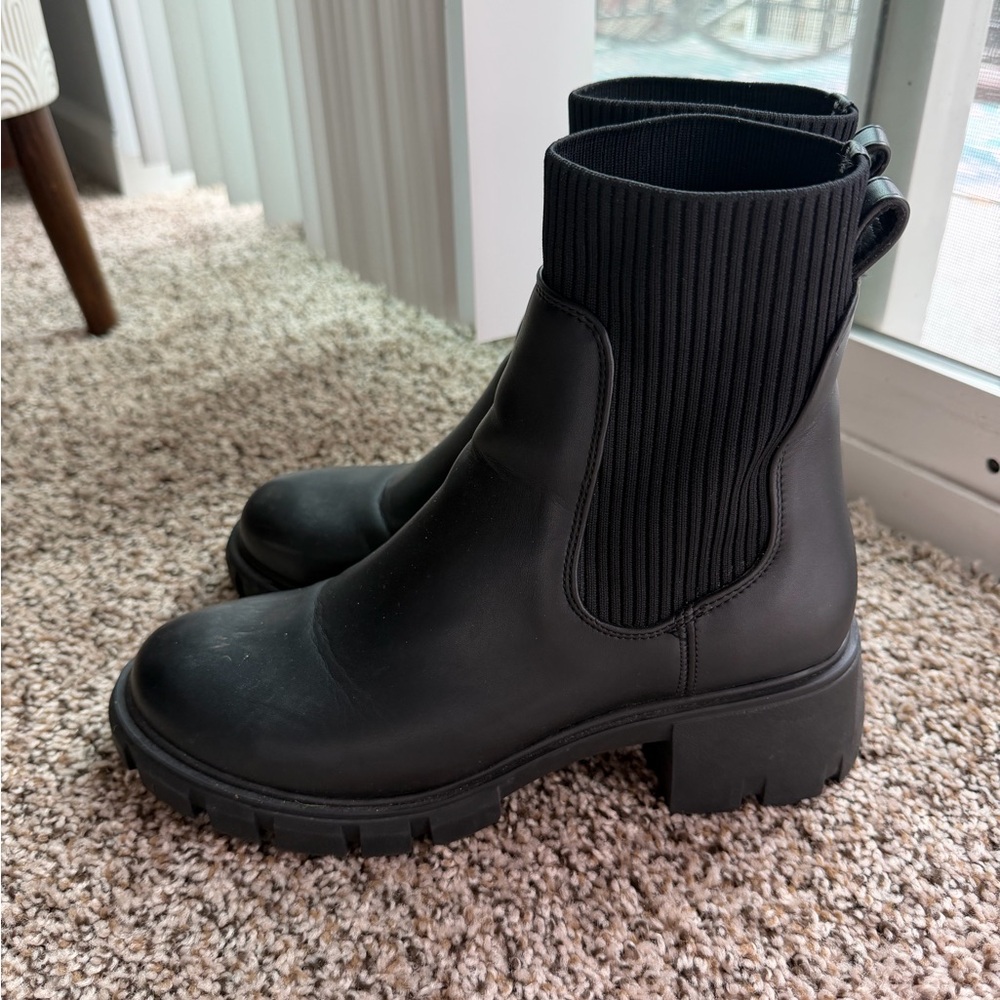 Steve Madden Hutch Sock Boots - Picture 4 of 9